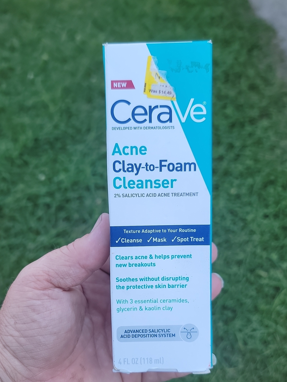 Cerave Blue/White Acne Clay-to-Foam Cleanser